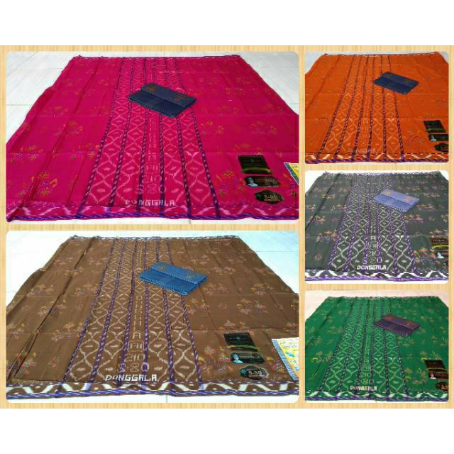 Sarung donggala motif kembang hijau karpet/hijau botol/coklat/orange/pink/hitam