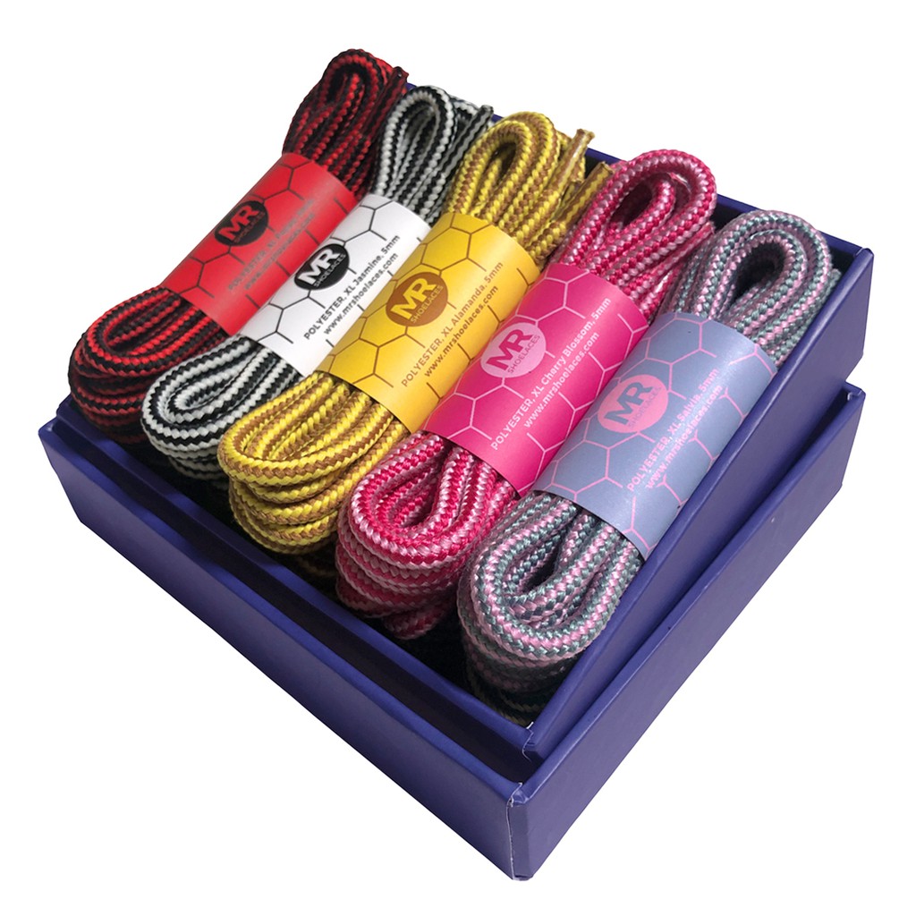 Paket Tali Sepatu Corak 5mm Isi 6 Pasang (Ultimate Box) untuk Boots