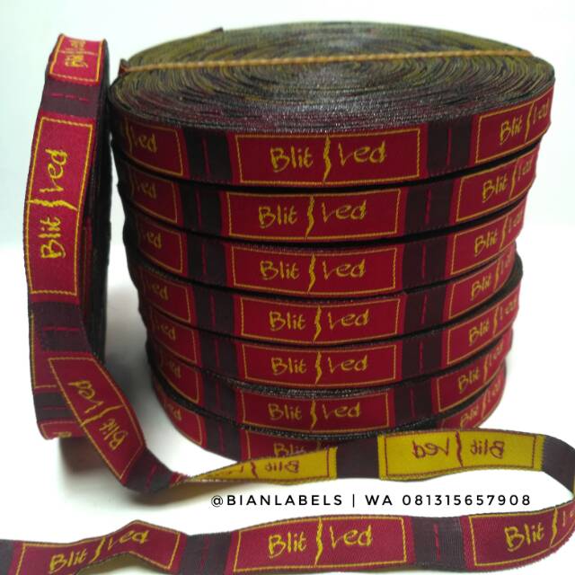 LABEL WOVEN RAJUT DAMASK BORDIR