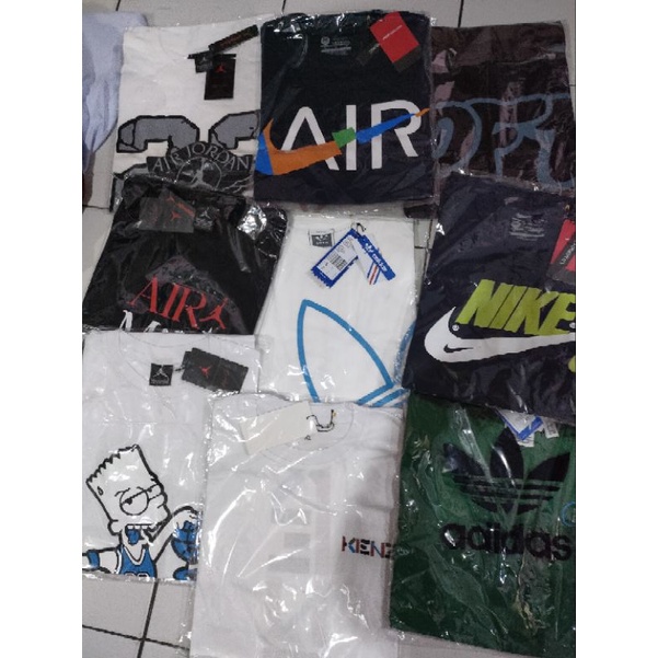 KAOS PRIA BRANDED ORI/CMT SISA EXPORT LENGAN PENDEK
