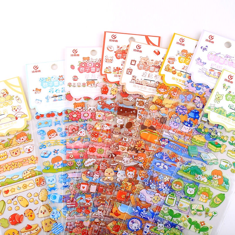 Japanese Cute Character Long Strip Sticker Girl Diary Handbook DIY Decoration Material