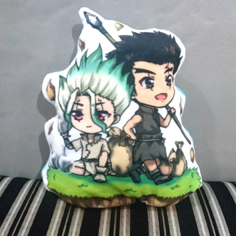 boneka bantal anime dr stone senkuu taijuu senku pillow plushie anime merchandise