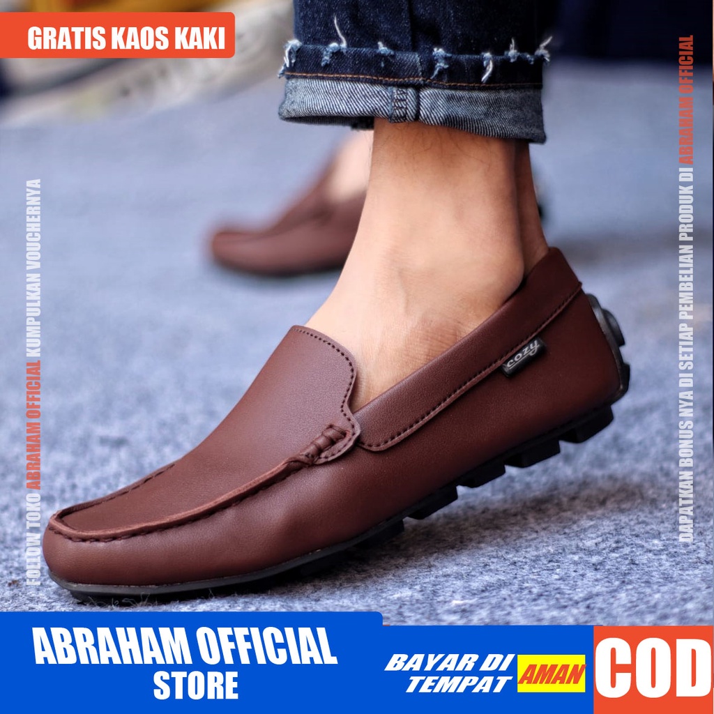 ABRAHAM Sepatu Formal Hitam Kerja Pantofel Pria