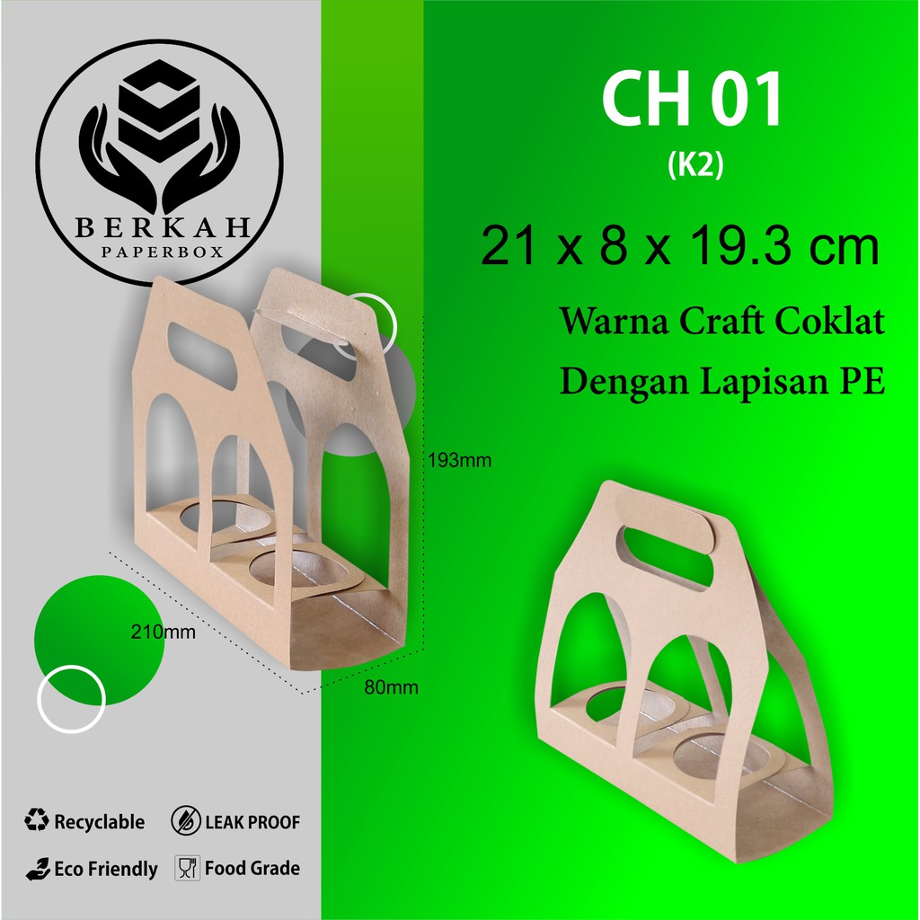 Cup Holder Tempat Gelas Kopi Coffee Cup Holder (CH1K2-21X8X19.3 Cm)