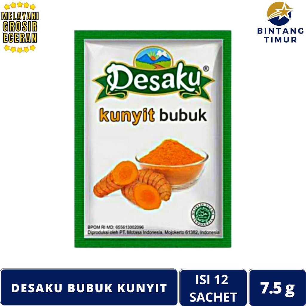 

DESAKU Bubuk Kunyit Isi 12 Saset/7.5g - 1 Renceng 12 Sachet