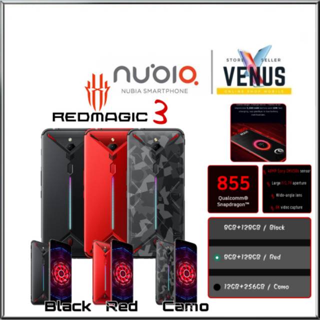 ZTE Nubia Red Magic 3 Ram 12Gb / 256GB - RED MAGIC 3
