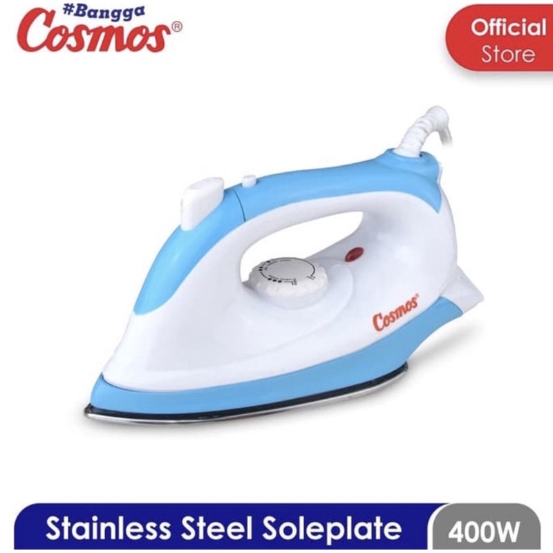 [ Cosmos ] Setrika / Steamer semprot jetspray listrik Cosmos CIS 438 Iron Dry - Biru