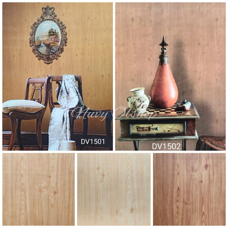 WALLPAPER DINDING VINYL SERAT KAYU PART 2 / WALLPAPER SERAT KAYU BAHAN VINYL