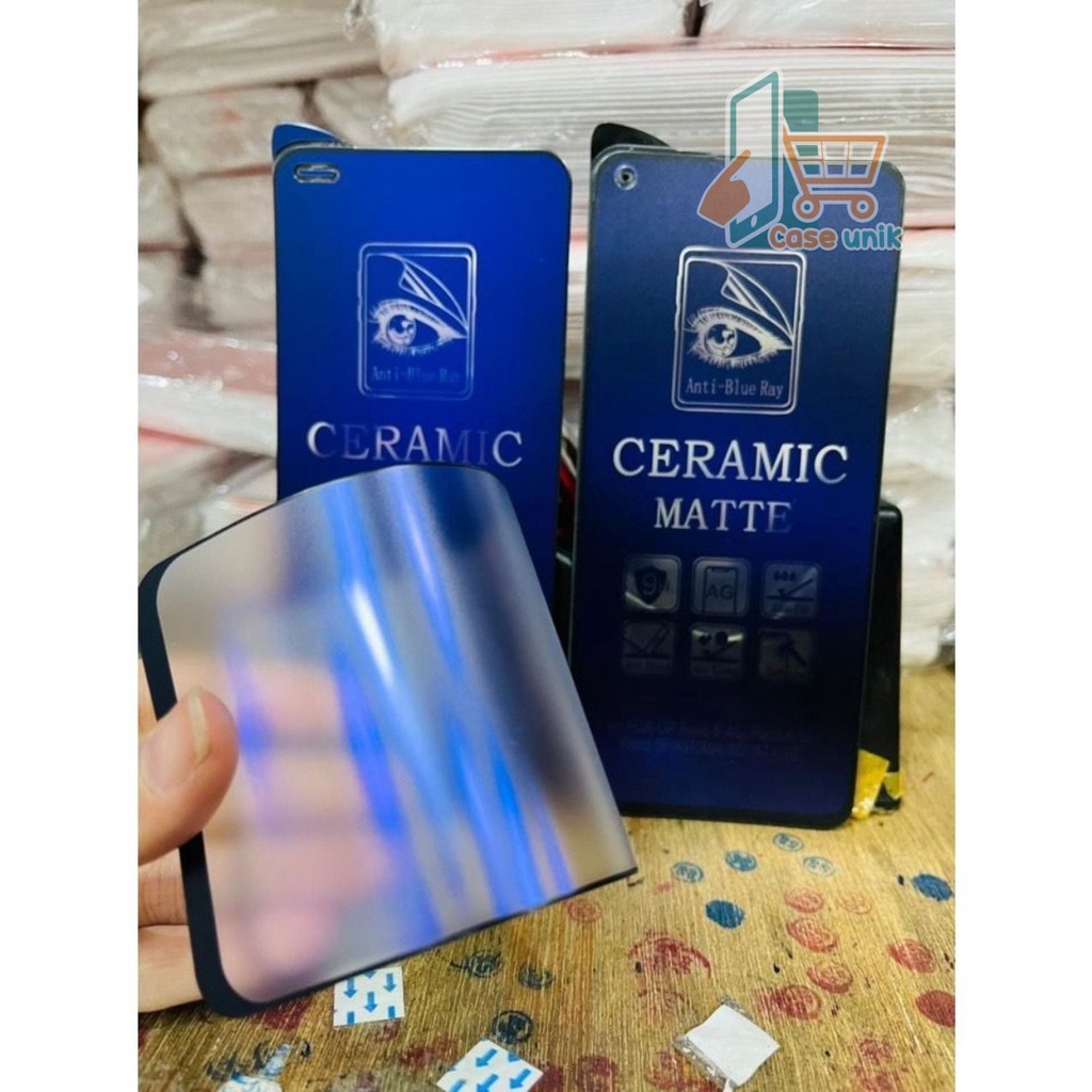 TEMPRED GLASS BLUE MATTE KERAMIK CERAMIC VIVO Y1S Y91C Y91 Y93 Y95 Y51 2020 Y33S Y12S Y20 Y30 Y50 Y51T Y12 Y15 Y17 Y71 V5 V11 PRO V17 V21 V23 5G CS4294