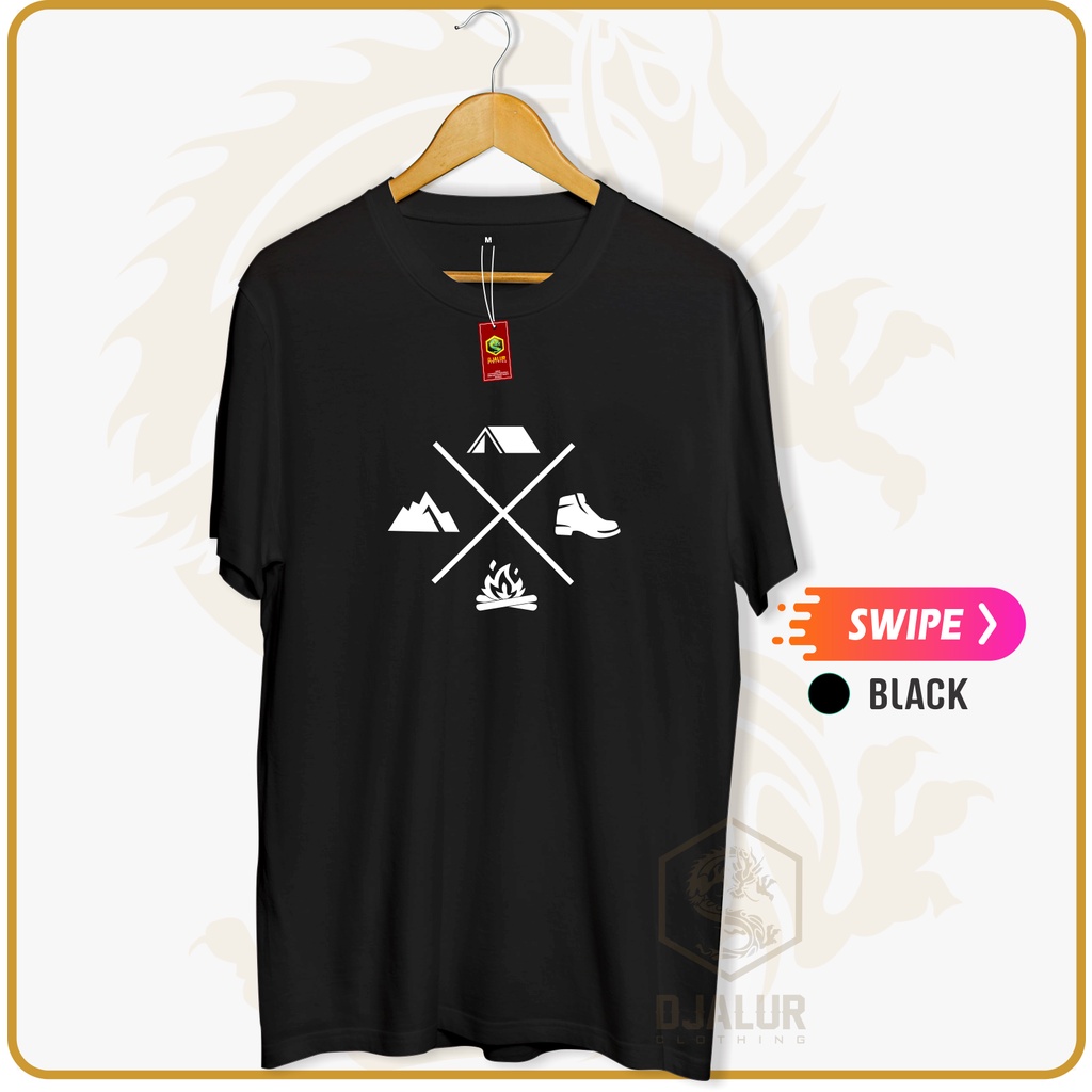 Kaos Gunung Camping Logo Kaos Pendaki Kaos Adventure Kaos Outdoor kaos distro pria wanita djalur sho