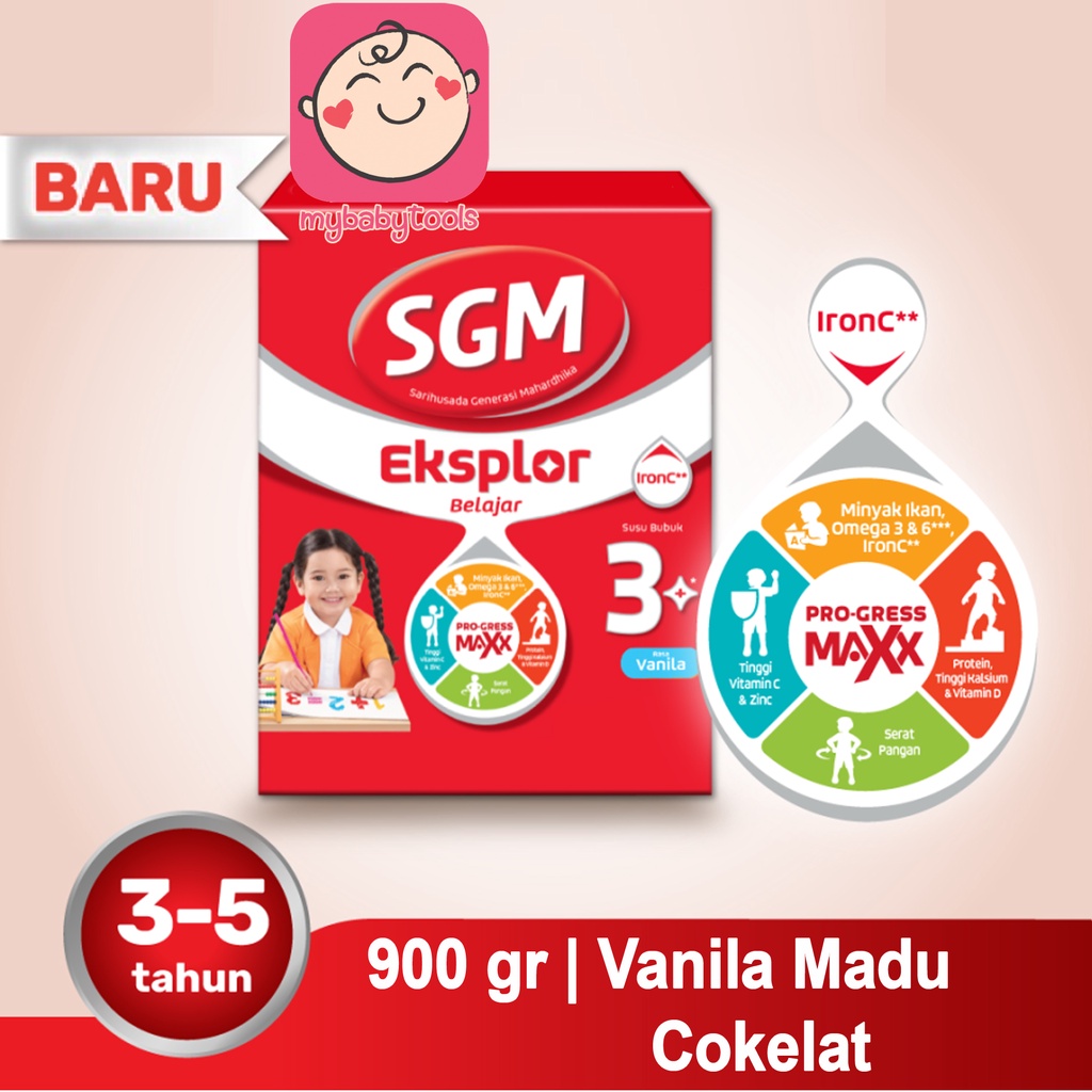 SGM EKSPLOR 3 PLUS VANILA MADU COKELAT 900 GRAM