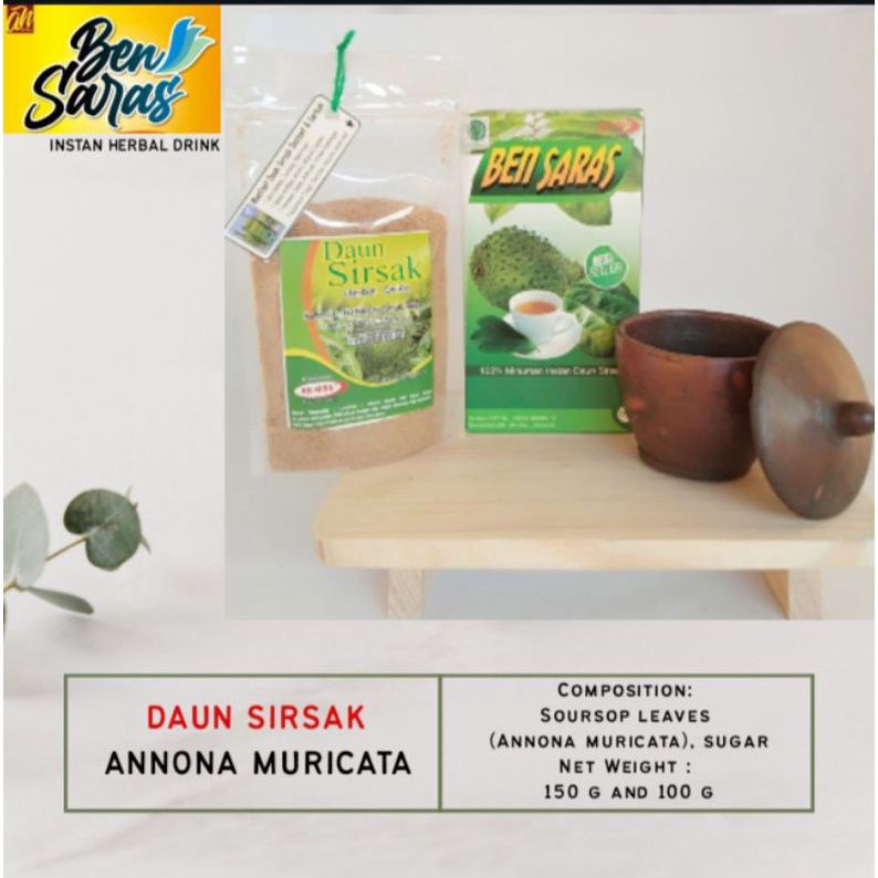 

DAUN SIRSAK INSTAN MINUMAN HERBAL BEN SARAS, MINUMAN KESEHATAN