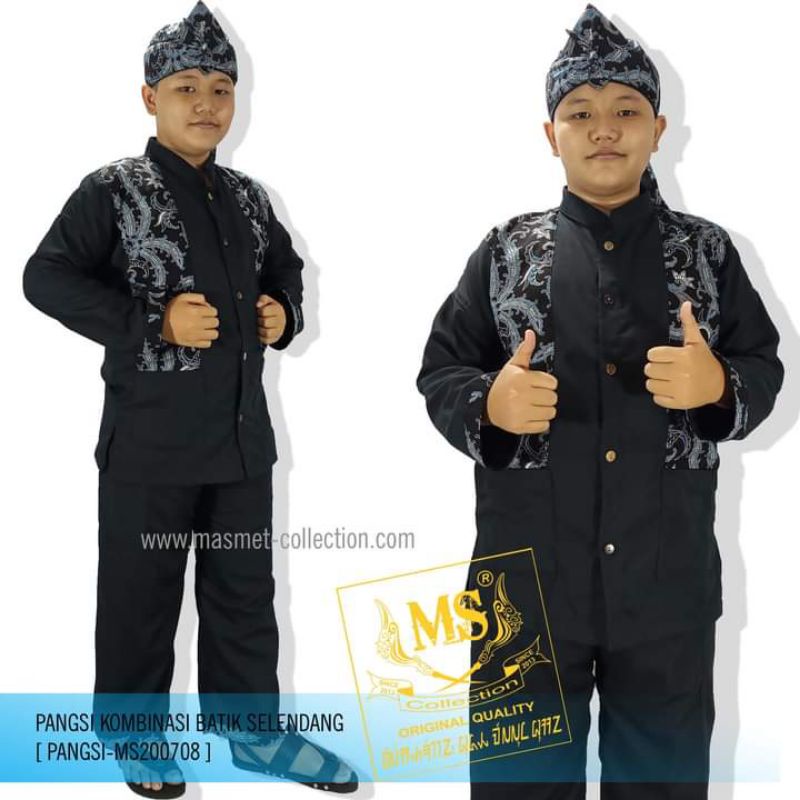 baju pangsi sunda kombinasi batik