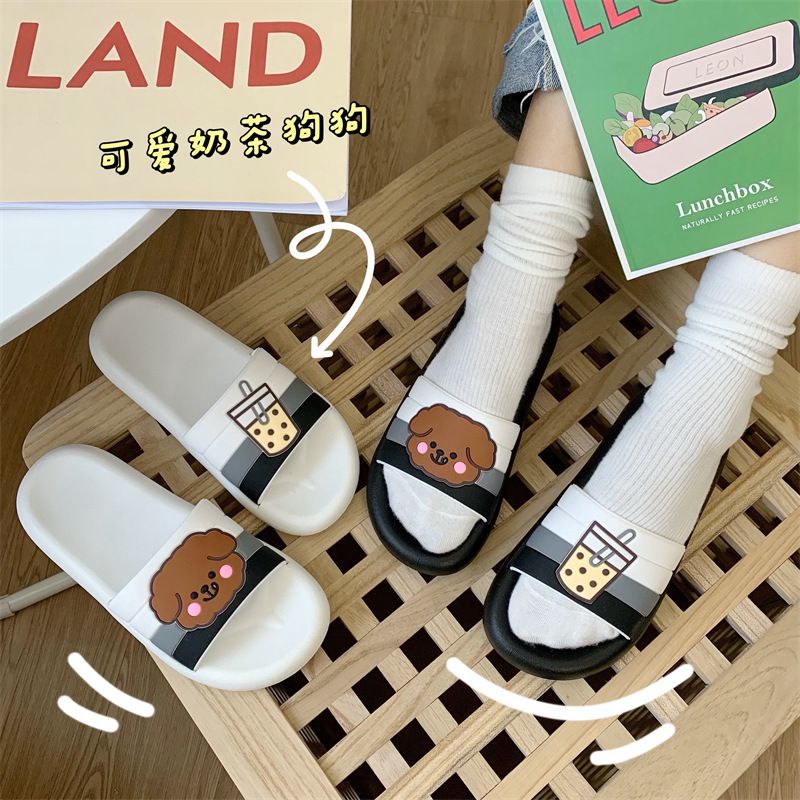 [littlecrab]Sandal Wanita Boba Warna Warni Colorful Tapak Putih Sandal Unik Berkualitas Sandal Rumah Korean Style