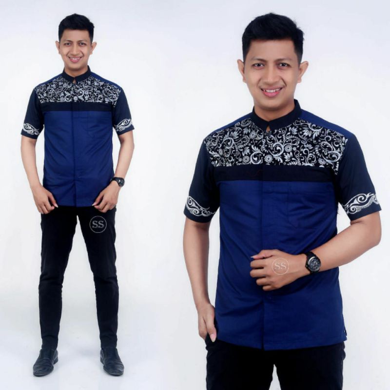 Baju Koko Kombinasi Batik Size M, L, XL ( ORIGINAL )