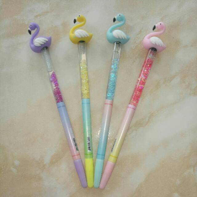 

Pulpen air gliter flaminggo