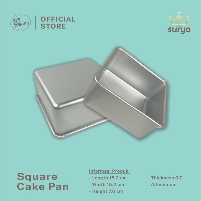 SURYA Loyang Kotak | Loyang Bolu Kotak | Loyang Kotak Full Press