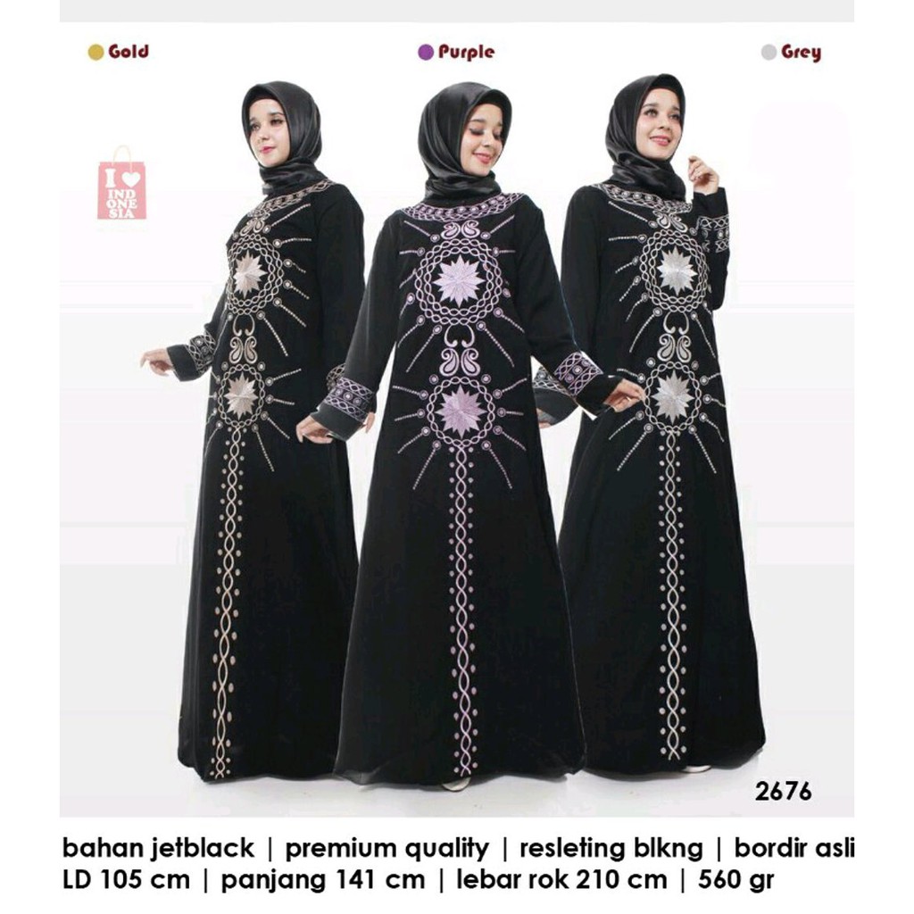 Dijual gamis mahera jeblack Murah