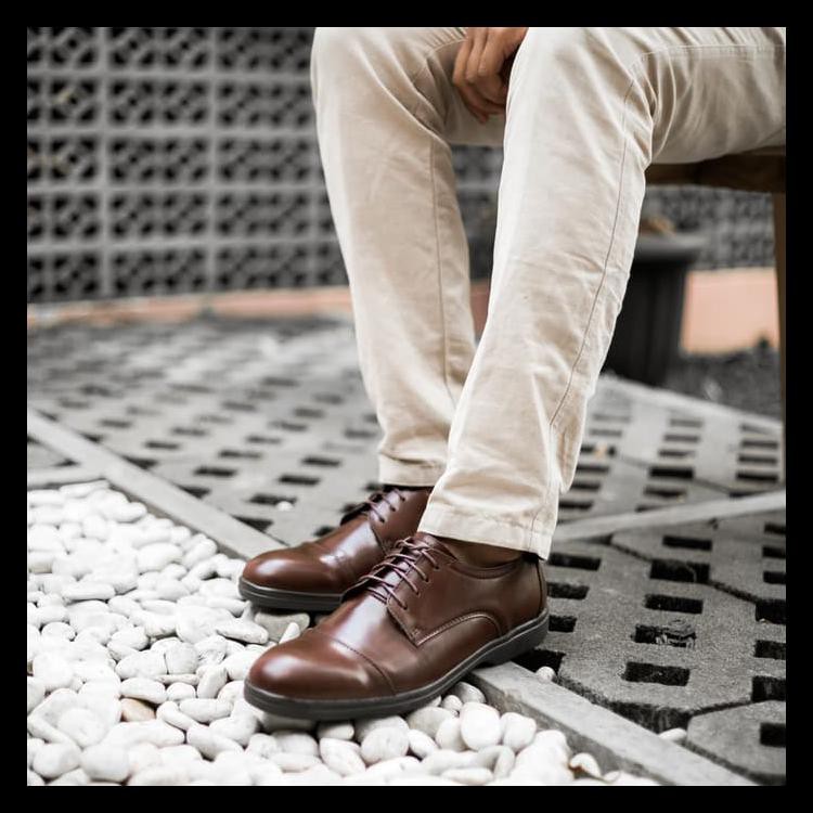 Terbaru Sepatu Pria / Sepatu Pantofel / Sepatu Kulit Jackwell Derby Brown Terlaris 