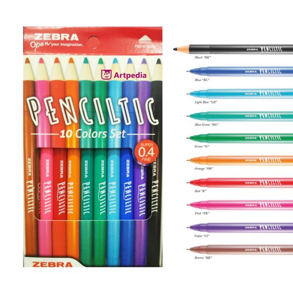 

Terbaru Penciltic Zebra Warna 04 mm 10 Colours - Pencil tic 10 warna - Zebra Eksklusif