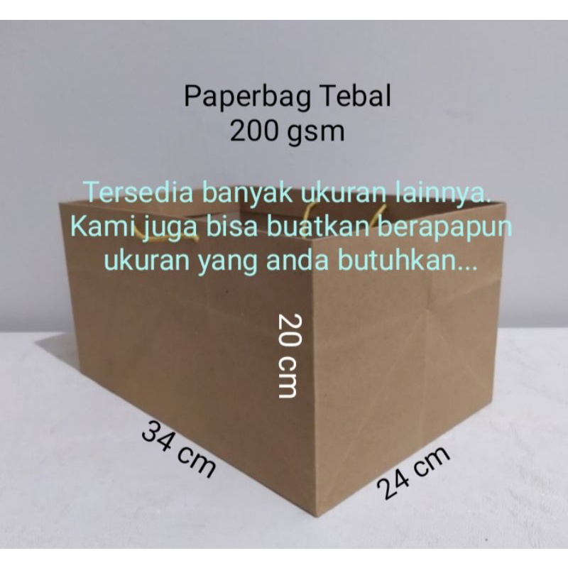 

paperbag bento tebal 33 x 23 x 20 cm tas souvenir tas belanja sepatu