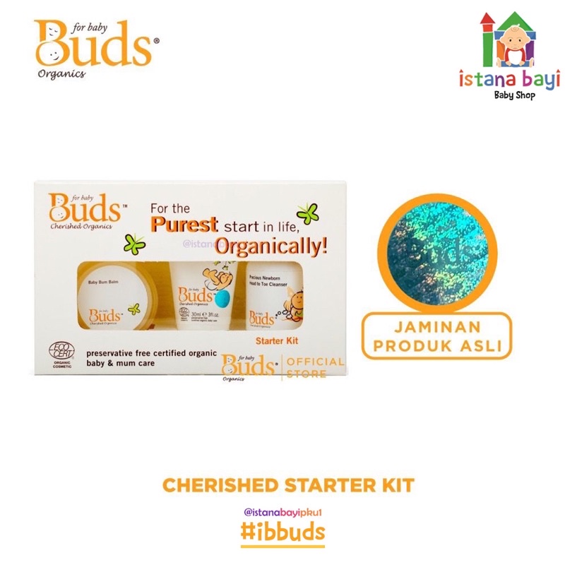 Buds Cherished Organic Starter kit Daily Set Perawatan Kulit bayi