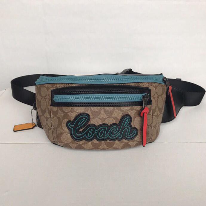 BARANG BERKUALITAS WAISTBAG COWOK~ COACH TERRAIN MAN BELT BAG IN SIGNATURE CANVAS DISKON