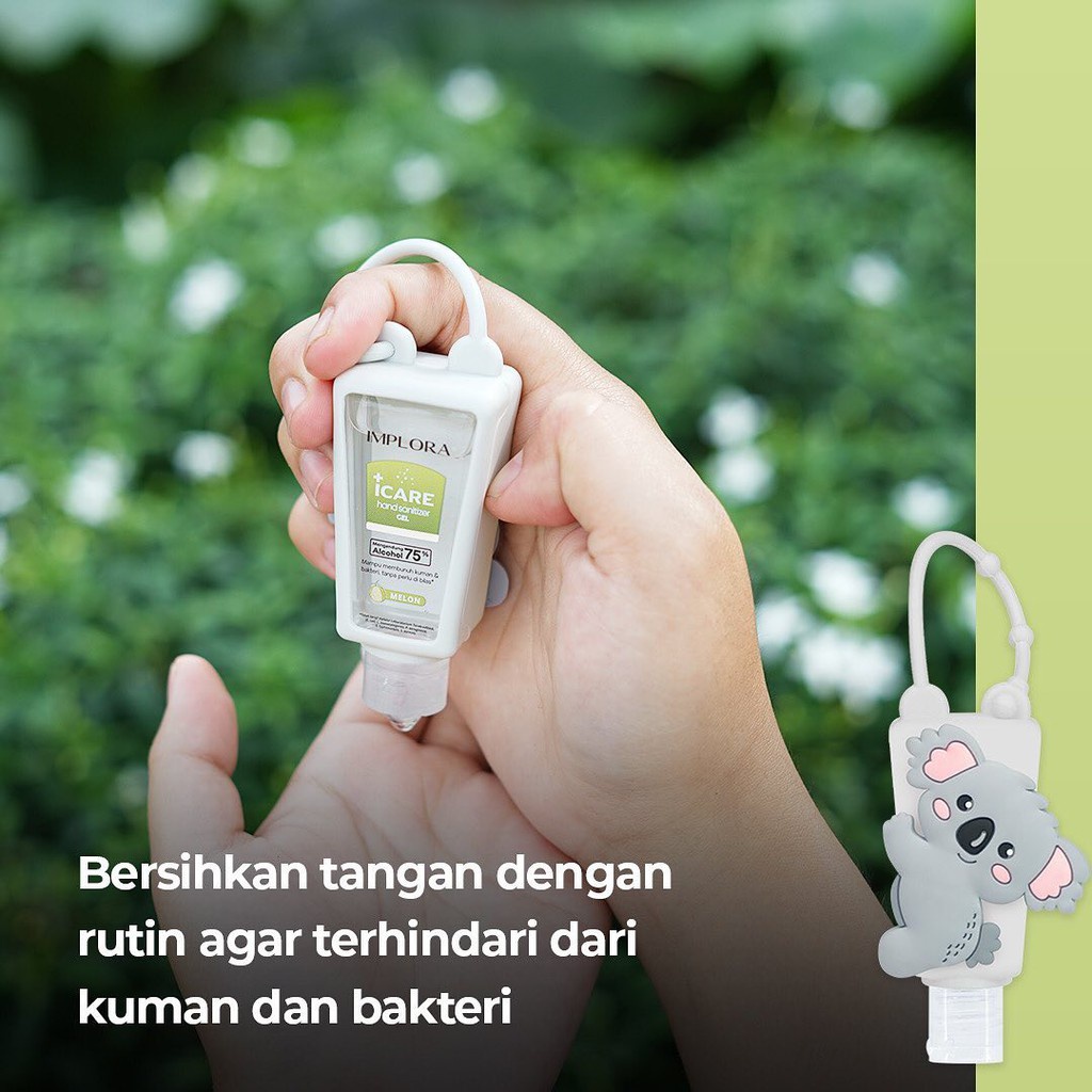 IMPLORA Icare Handsanitizer Gel Travel Size 30ml gantungan karakter koala monyet unicorn (Valensiahair)