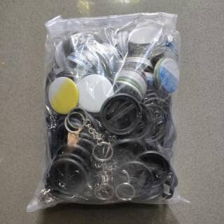 Bahan gantungan kunci (ganci) pin 2 sisi ukuran 45mm