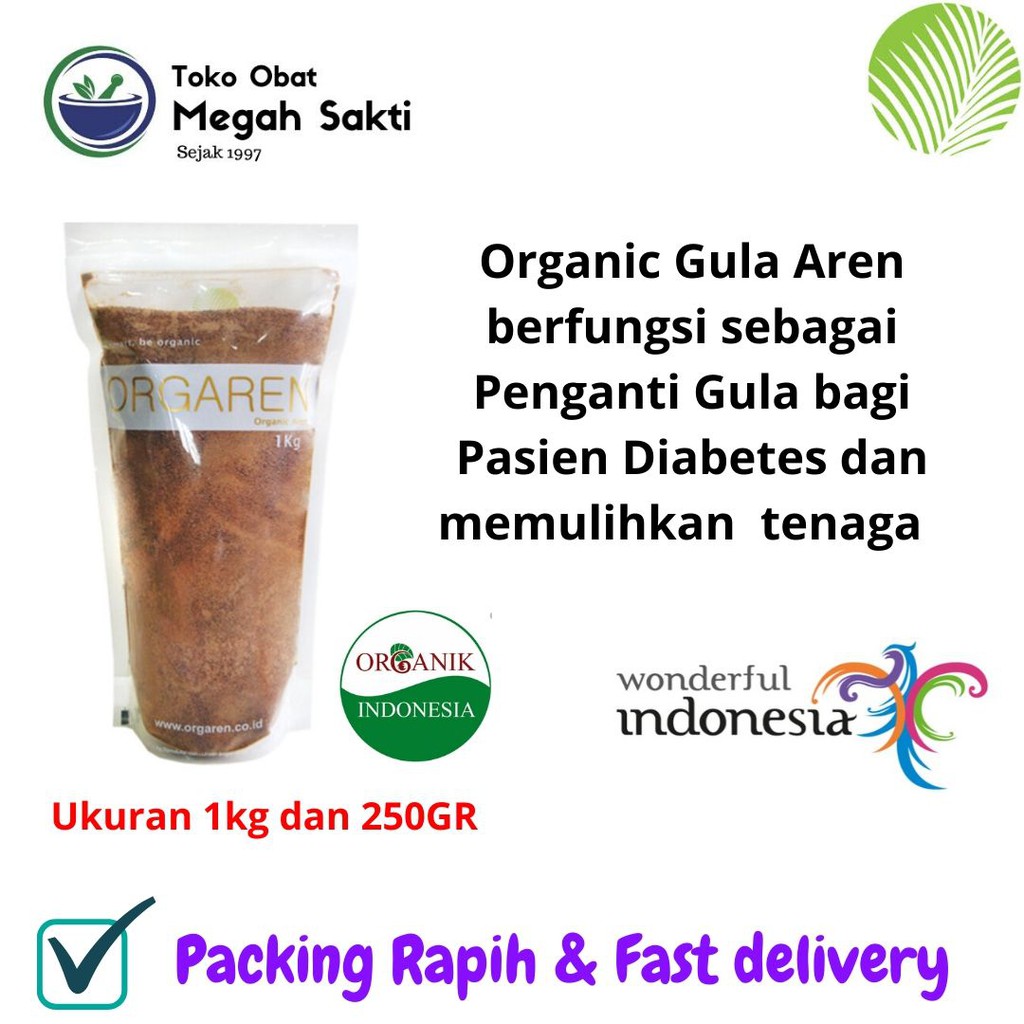 

ORGAREN ( Organic Gula Aren ) 250gr