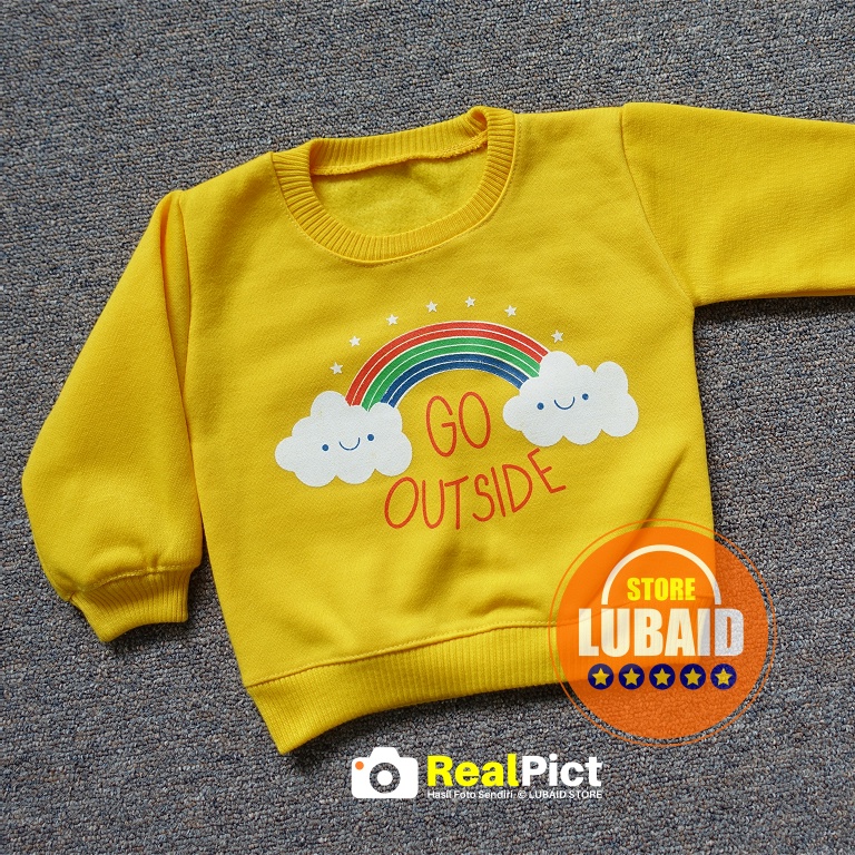 [SJK-RF08] LUBAID STORE, Setelan Sweater Anak 1 - 2 Tahun, Jaket Bayi RED FOREST Pelangi Go Outside-4