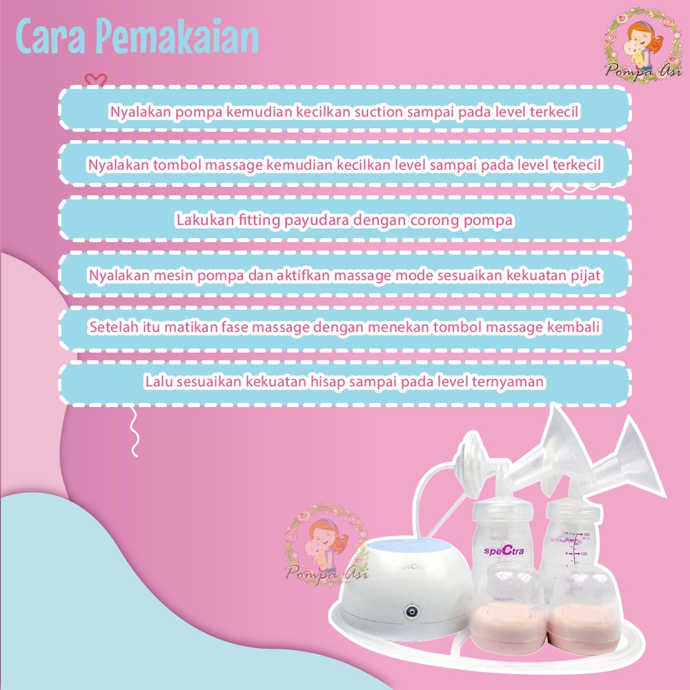 Spectra M1 Dual Pump &amp; Rechargable Breast Pump Electric Perlengkapan Asi Bayi By Mallpompaasi