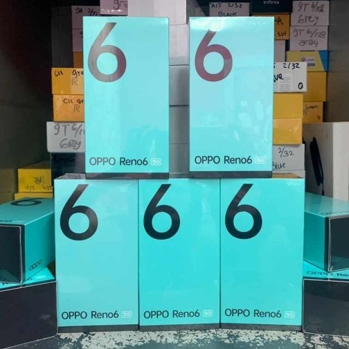 Oppo Reno 6 5G 8/128 - Ram 8GB Rom 128GB - Baru - Garansi Resmi - Aurora - Black
