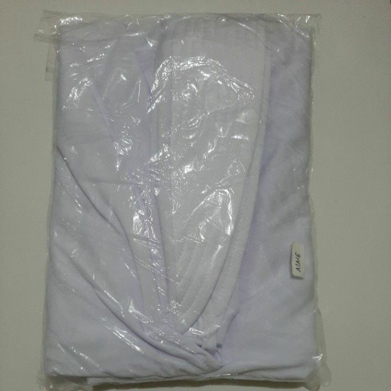 jilbab instan bergo jumbo jersey nyaman adem untuk sehari-hari-Putih