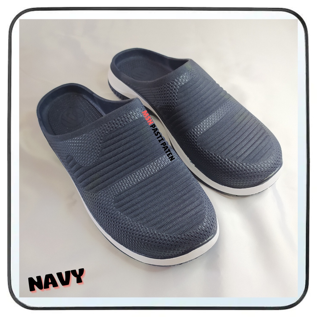 Sepatu sandal karet pria dewasa tahan air Slip on pria Loafer pria Sandal baim ori yumeida 22012 size 39-43