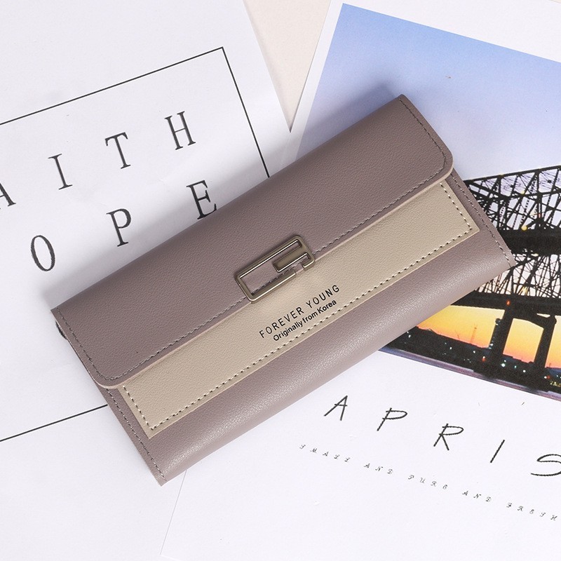 (27AN.ID) Dompet Wanita Panjang Impor 1910 Tipis lipat murah real pic C12-3