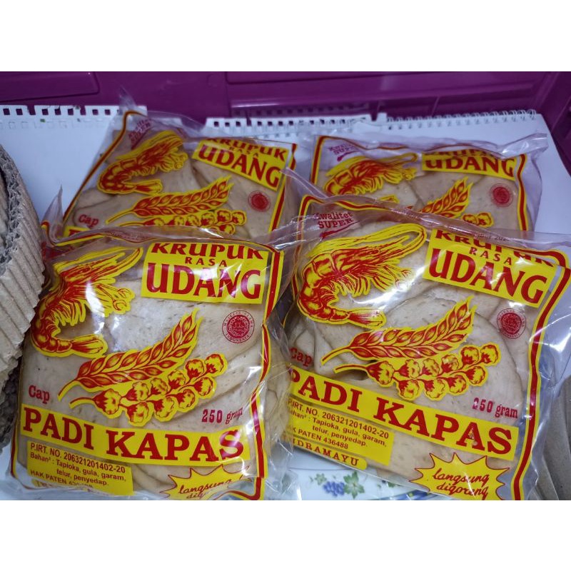 

Kerupuk Udang/Ikan Padi Kapas Asli Indramayu (biasa untuk isi dalam nasi kotak) Produk terlaris