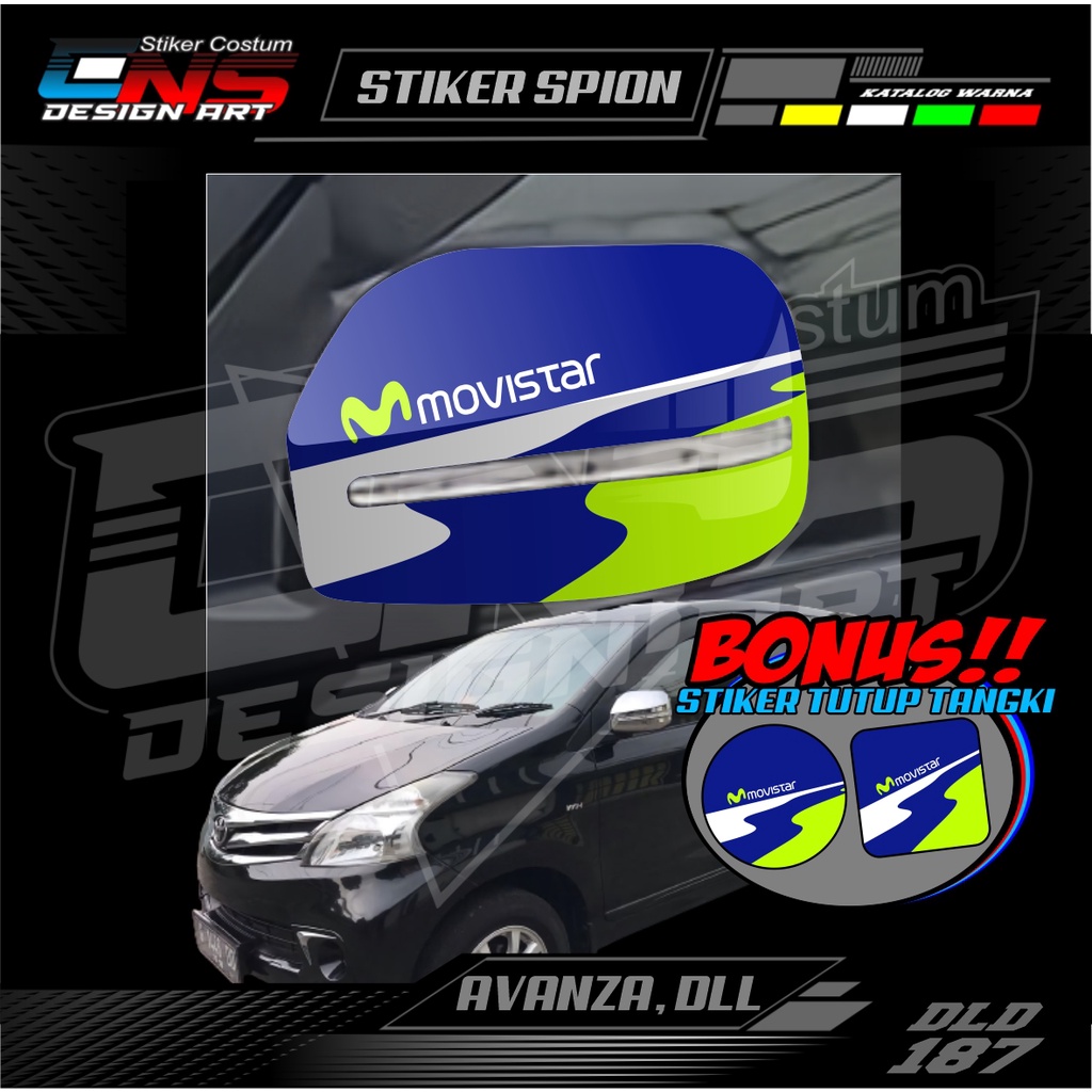 Stiker Spion Mobil Toyota Avanza MOVISTAR Custom Semua Mobil Stiker Spion Pick Up Stiker Print Stike