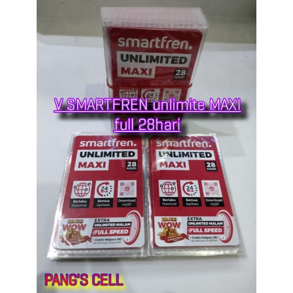 VOUCHER KUOTA SMARTFREN unlimited MAXI full 28hari