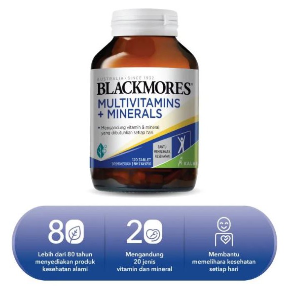 Blackmores MULTIVITAMINS + MINERALS 30 / 60 / 120 TABLET BPOM Kalbe Multi Vitamin Multivitamin Antioksidan ORI !!