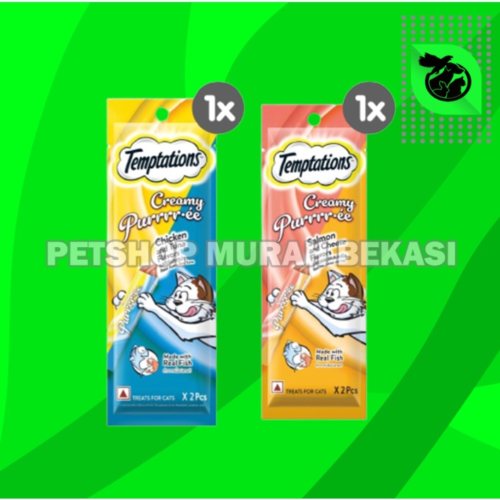 Snack Cemilan temptation creamy makanan kucing