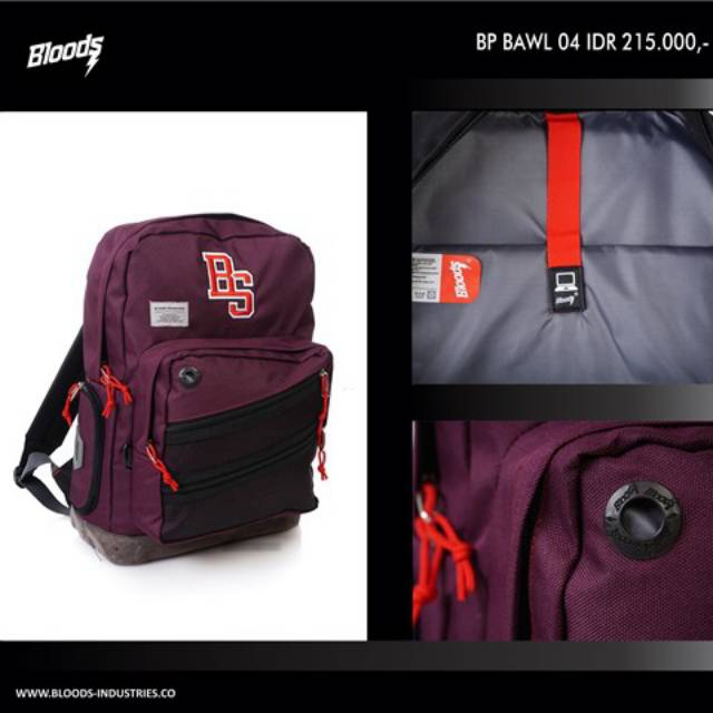 Tas Punggung / Ransel / Backpack BP BAWL BLOODS Original
