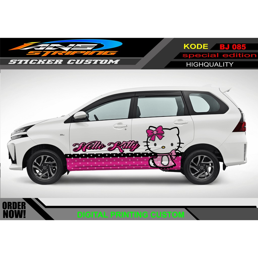 STIKER MOBIL AVANZA XENIA HELLO KITTY