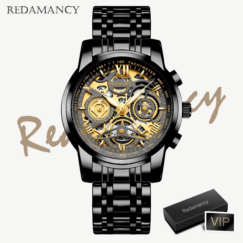 Redamancy Original Jam Tangan Pria Anti Air Luxury Stainless Steel Watch