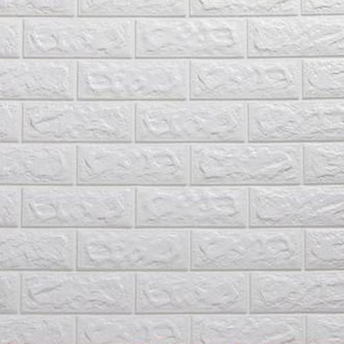 ★ Cayman ★ 77 x 70CM BUKAN TIPIS 3D wallpaper Foam Timbul Bata Brick Sticker Wallpaper Dingding 3D Foam Motif Batu Bata 70 x 77 CM Dinding Kamar Murah HL010-White