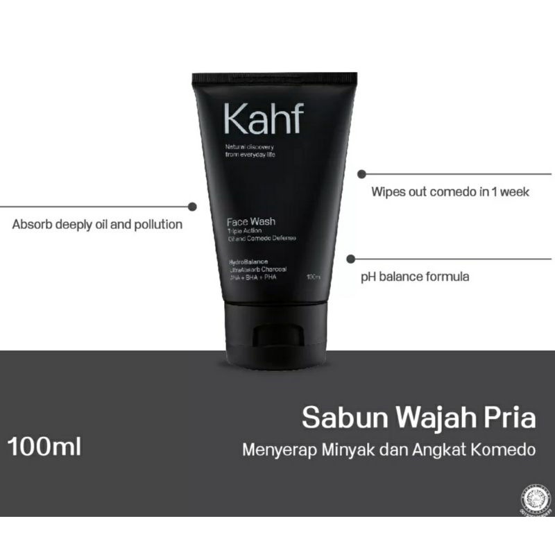 KAHF Skincare Cowok Halal face wash bodywash serum jengot