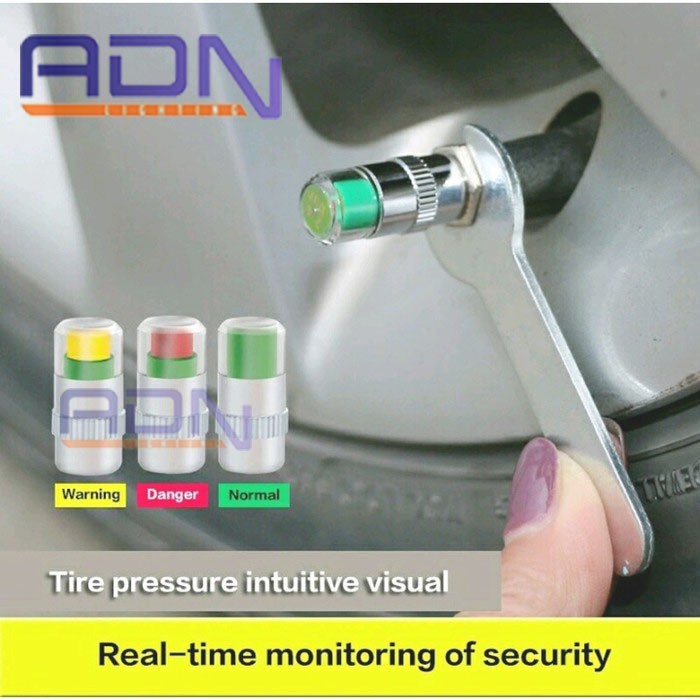 Tutup Pentil Ban Mobil Motor Sepeda Indikator Warning Tekanan Angin PC by ADN.in