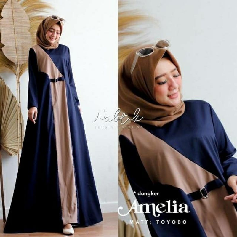 Amelia dress fashion muslim remaja wanita