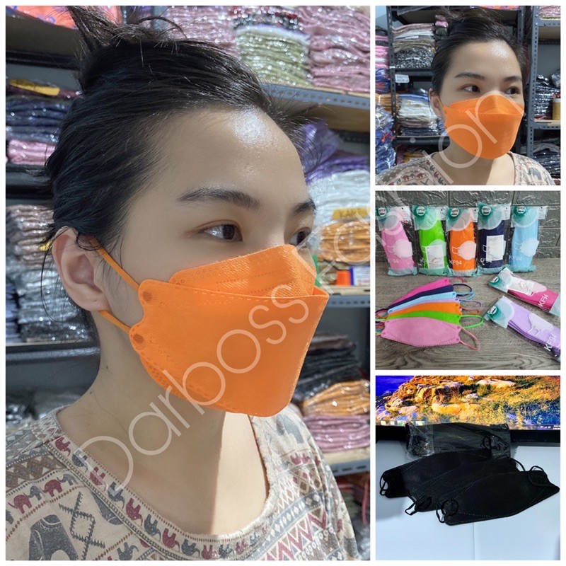 Masker KF94 MOUSON Korea Hitam Putih dan Warna / Disposable Mask