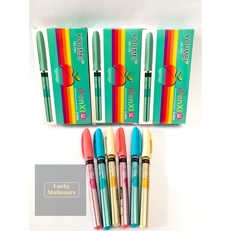 

Pulpen Youmei Gel/Pulpen Gel Youmei/Pen Gel Youmei Motif Apple Metalik 0.5mm